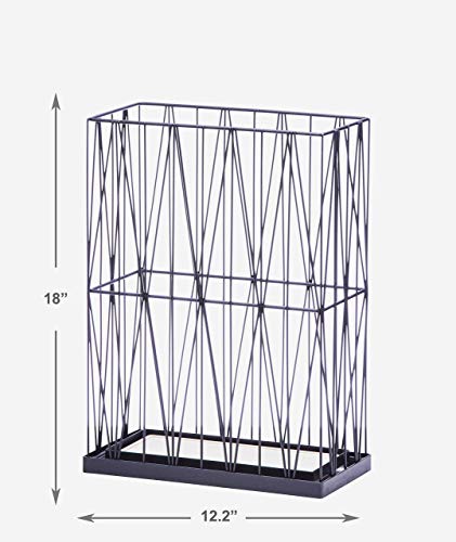 Mango Steam Pluvian Soakstone Umbrella Holder (Rectangle, Black) - color: Black, size: Regular Rectangle