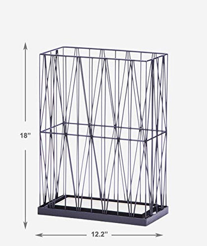 Mango Steam Pluvian Soakstone Umbrella Holder (Rectangle, Black) - color: Black, size: Regular Rectangle
