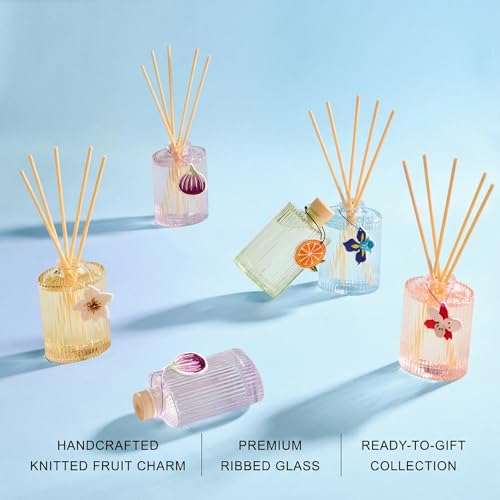 Reed Diffuser, Blue Iris Scent Flower Diffuser, 6.09 fl oz | 8 Reeds, Long-Lasting Home Fragrance, Bathroom Bedroom Shelf Decor & Gifts - color: Blue(blue Iris)