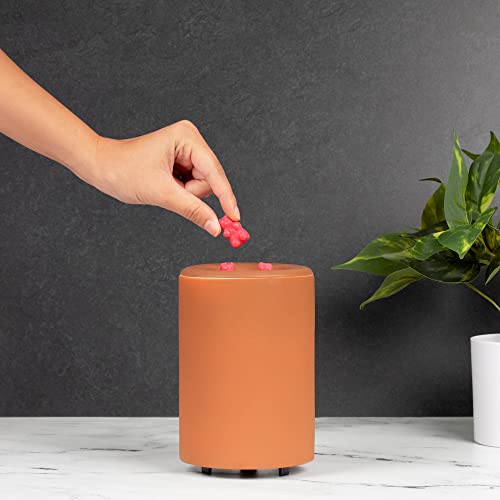 Happy Wax Mod Wax Melt Warmer with 3, 6, and 9 Hour Timer for Scented Wax Melts, Tarts & Cubes - Electric, Ceramic Wax Melter with Removable No Mess Silicone Wax Dish, Clay Color - color: Clay