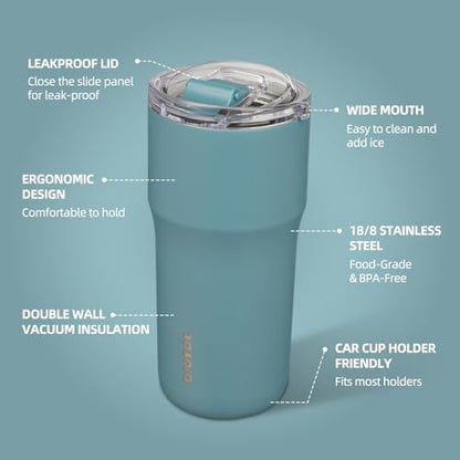 BJPKPK 20oz Spill Proof Coffee Tumbler, Insulated Stainless Steel Cup | Double Wall Vacuum, Leakproof Lid, Keeps Hot/Cold/Iced, BPA Free, Dishwasher Safe, Cupholder, Travel, Haze Blue - color: Haze Blue