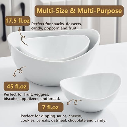 Gomakren 3 Tiered Serving Bowl Set, Chip and Dip Serving Set with Stand | Multi-Capacity Porcelain Bowls Holiday Party Display | Stable Serving Tray, Easy Store | for Fruit Appetizer Entertaining - color: Black Stand