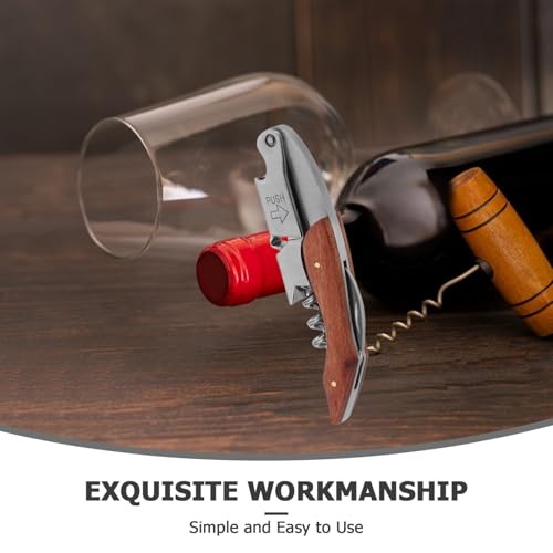 SOLUSTRE Stainless Steel Wine Opener Set Creative Accessories Kit with Corkscrew Pourer and Stopper Elegant Gift Box for Home and Travel Use for Wine Lovers