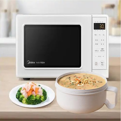 OZY Microwave Bowl Set with Lids and Handles,Ramen Noodles Cup Mug for Instant Noodles,Oatmeal,Salad,Soup,Cereal,Ideal for Home,Office, Dorm (1Beige) - color: 1Beige