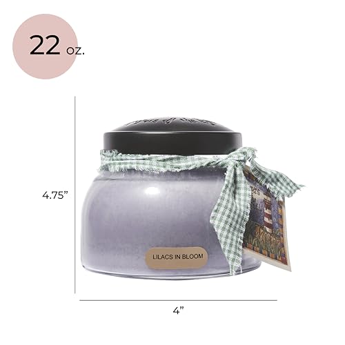 A Cheerful Giver - Lilacs In Bloom Mama Scented Glass Jar Candle (22oz) with Lid & True to Life Fragrance Made in USA - size: 22oz Mama