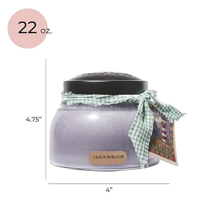 A Cheerful Giver - Lilacs In Bloom Mama Scented Glass Jar Candle (22oz) with Lid & True to Life Fragrance Made in USA - size: 22oz Mama