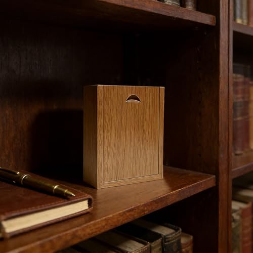 Mini Walnut Wood Gift Box Magnetic Sliding Lid Small Keepsake Case | Handcrafted walnut box with magnetic sliding lid. Smooth surface perfect for DIY crafts, rings, and personalized gifts. - color: Walnut (3.19")