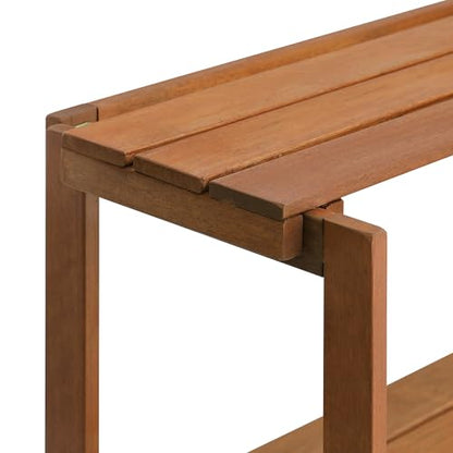 Furinno TIOMAN Plant Shelf, 3-Tier Plant Stand, Display Shelf, for Multiple Plants, Plants Pot, Easy Toolless Assembly, Patio, Balcony, Garden, Natural