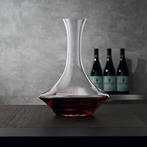 Spiegelau Authentis Crystal Wine Decanter, Modern Carafe for Red and White Wine, Elegant Glass Pitcher for Wedding Gifts, Housewarming, Home Bar Accessories, 35.3 oz (1 Liter), Set of 1 - style: 1 L Decanter