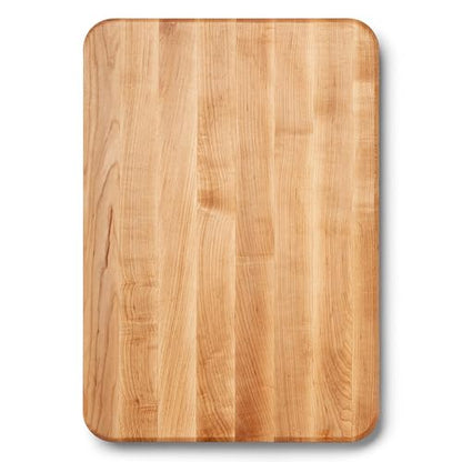 John Boos Chop-N-Slice Series Rectangular Maple Cutting Board, 20" x 14" x 1.25", 10 lb – Reversible Edge-Grain Butcher Block with Finger Grips, Made in the USA - size: 20"L x 14"W