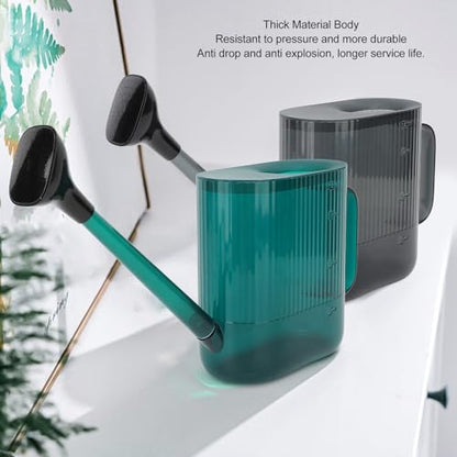 Indoor Watering Can 1.8L | Long Spout for Deep Root Watering/Prevents Splashing | Sturdy PP Flower Water Can for Garden & Houseplants (Gray) - color: Gray
