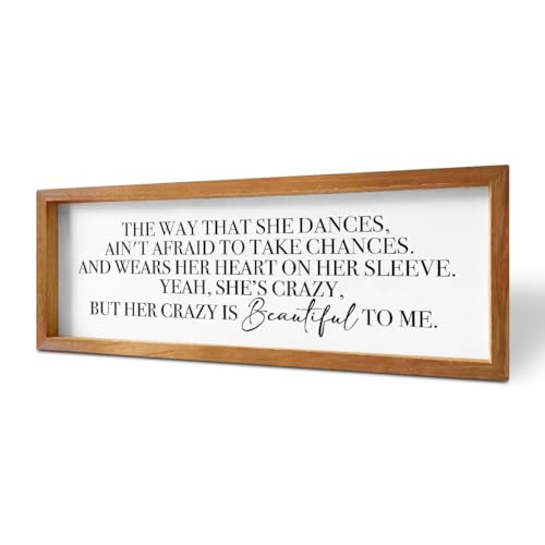 Inspirational Quotes Motivational Rustic Country Affirmations Decorative Wooden Framed Sign Positive Dancer Gifts Farmhouse Hanging Wall Decor Home Office Living Room Nursery Room Porch Decoration - color: Multi939