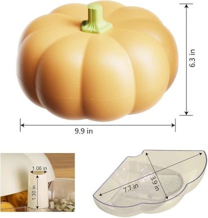 ATMEET Halloween Pumpkin Snackle Box Container Halloween Decorations Organizer Versatile Snack Storage 2 Tier Lazy Susan Divided Serving Tray