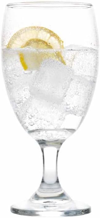 Aspen Collection Water Goblet Glass Set, 12 Pieces, 16.5 oz Stemmed Glasses
