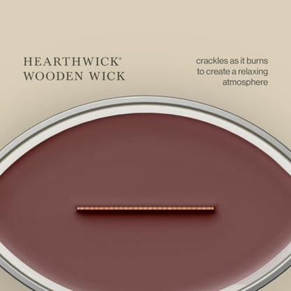 WoodWick Redwood Holiday Candle Gifts for Women and Men, 16 oz Ellipse Candle with Crackling Wick - color: Redwood, size: 16oz