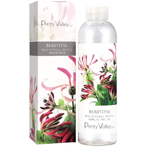 Reed Diffuser Refill Scented Oil - 200ml (6.76 fl.oz), Home Fragrance for Bathroom, Bedroom, Office Decor - color: Beautiful