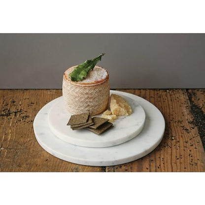 Round White Marble Cutting Board - color: White, size: 11"L x 11"W