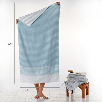 SKL Home Planet Ombre 2 Bath, 2 Hand Towel Set, Aqua - color: Planet Ombre, Aqua, style: 4-Piece Towel Set