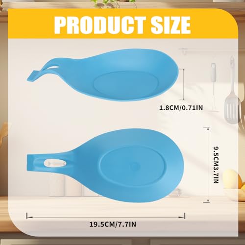 6 pcs Silicone Spoon Holders,Heat Resistant Spoon Rests Kitchen Utensils Holder for Stove Spoon Holder,Tongs,Ladles
