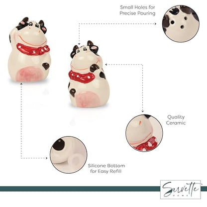 Salt Pepper Shakers Animals (Cow with Bandana) - color: Cow with Bandana