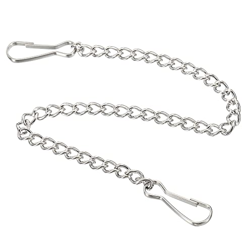 MECCANIXITY Hanging Chain with Snap Clips 9.84 Inch Garden Plant Hangers for Signboard Chalkboard Basket Lantern Wind Chime, Stainless Steel Pack of 4 - size: 9.84 Inch