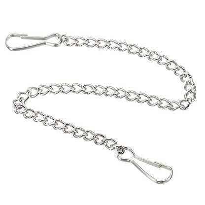 MECCANIXITY Hanging Chain with Snap Clips 9.84 Inch Garden Plant Hangers for Signboard Chalkboard Basket Lantern Wind Chime, Stainless Steel Pack of 4 - size: 9.84 Inch