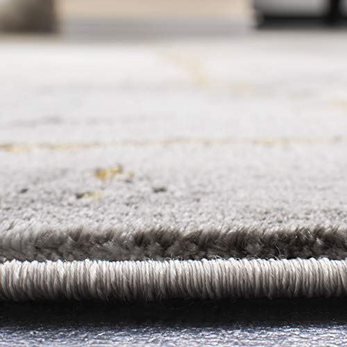 SAFAVIEH Craft Collection Runner Rug - 2'3" x 6', Grey & Gold, Modern Abstract Design, Non-Shedding & Easy Care, Ideal for High Traffic Areas in Living Room, Bedroom (CFT877F) - color: Grey/Gold, size: 2'3" x 6' (Runner)