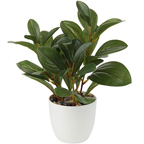 Briful Artificial Plants Mini Camellia Potted Fake Plants Small Faux Plastic Plants Desk Plant Artificial Flowers with Vase for Home Office Desk Kitchen Garden Indoor Decor - color: Style #1