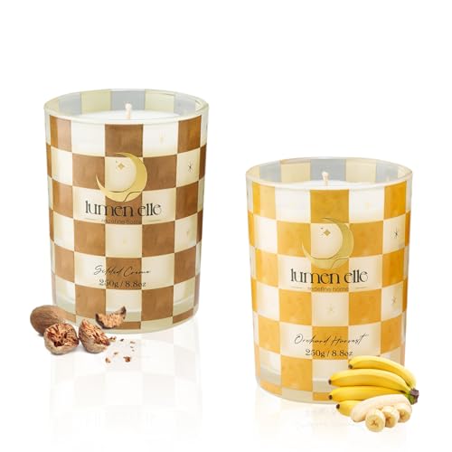 Winter Candle Gift Set for Women (2-Pack) - Gourmand, Fruity & Sweet Scented Soy Wax Candles, Clean Burning, Eco-Friendly, Cozy Home Decor Gift (8.8 oz Each) (Joyride Set No. 08)