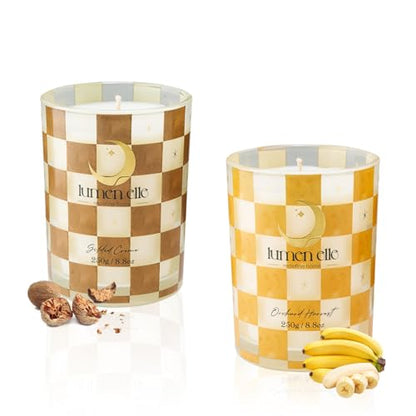 Winter Candle Gift Set for Women (2-Pack) - Gourmand, Fruity & Sweet Scented Soy Wax Candles, Clean Burning, Eco-Friendly, Cozy Home Decor Gift (8.8 oz Each) (Joyride Set No. 08)