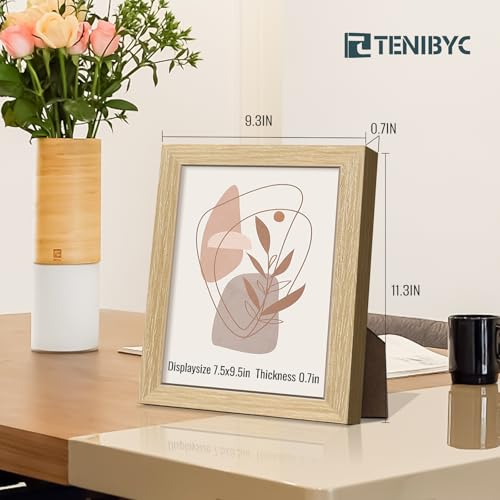 8x10 Picture Frame 3 Pack, Natural Oak Wooden Frame, HD Tempered Glass, 8 by 10 Photo Frame for Tabletop - color: Oak, size: 8 X 10, style: 3 Pack
