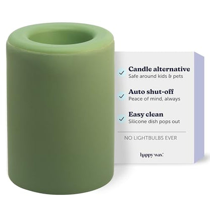 Happy Wax Sage Mod Warmer for Scented Wax - Large Wax Warmer with Timer. Perfect Wax Melter for Scented Wax Melts - color: Sage