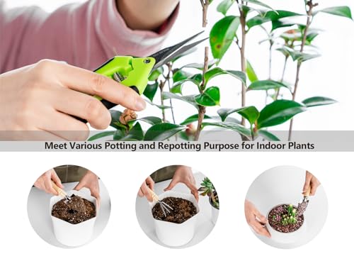 Josteve Plant Repotting Mat, 5Pcs Succulent Tools Mini Garden Small Gardening Tools Indoor, Pruning Shear Gardening Scissor, Hand kit for Bonsai, Cactus, Fairy, Houseplant Transplanting, Seedling - style: Country Rustic Garden Tools