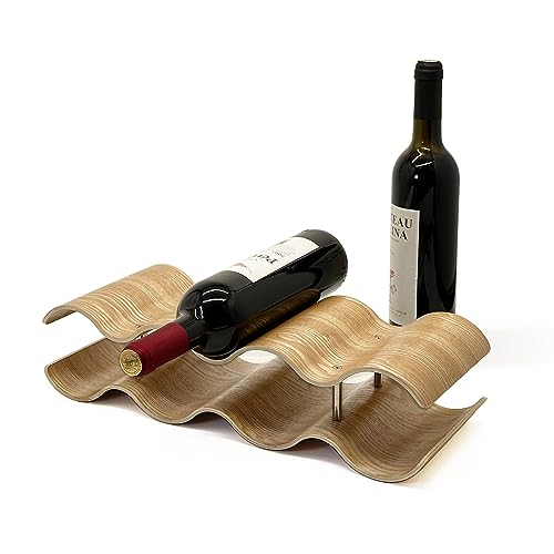 Wine Racks Countertop, 2-Tier Wooden Wine Rack Inserts for Cabinet, Bottle Holder Stand, 7 Bottles Freestanding Wine Storage Cabinet Shelf Organizer for Home Décor, Bar and Pantry - size: 2 Tier-7 Bottles