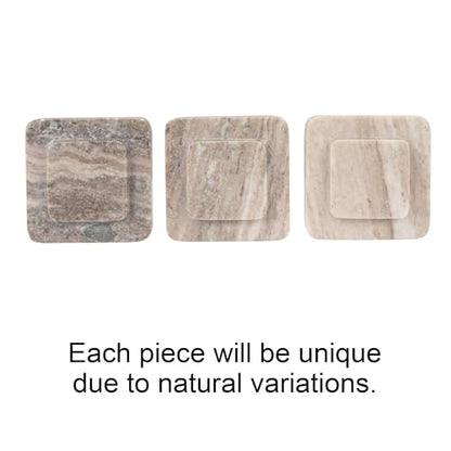 Bloomingville Heavy Duty Marble Bookends, Beige, Set of 2 - size: (Pack of 2)