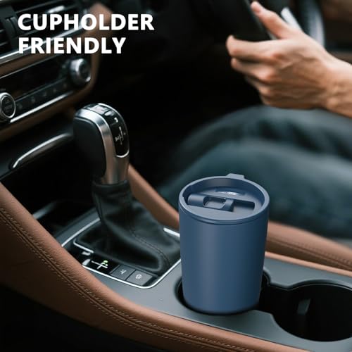 TILUCK 20 oz Insulated Coffee Tumbler with BPA-Free Lid | Travel Coffee Mug, Dishwasher Safe, Cup Holder Friendly, Double-Wall Vacuum Insulation for Hot & Cold Drinks, Matte DarkBlue - color: Matte DarkBlue, size: 20 Ounces