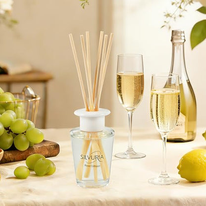 Lavender Eucalyptus Essential Scented Oil Reed Diffuser Set | 3.38 fl.oz(100ml)with 6 Sticks,Home Fragrance for Office,Bedroom,Bathroom Decor