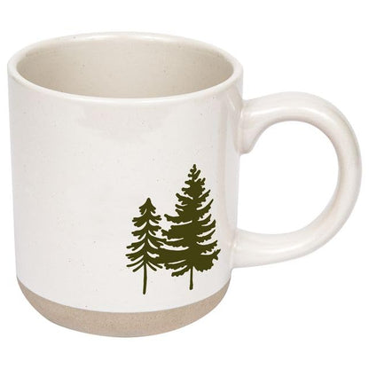 Sweet Water Decor Green Trees Coffee Mug, 14oz Stoneware Holiday Mug, Microwave & Dishwasher Safe, Large Winter Christmas Cup for Coffee, Tea & Hot Cocoa, Stocking Stuffers for Women, Cozy Gift Ideas - style: Green Trees