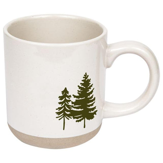Sweet Water Decor Green Trees Coffee Mug, 14oz Stoneware Holiday Mug, Microwave & Dishwasher Safe, Large Winter Christmas Cup for Coffee, Tea & Hot Cocoa, Stocking Stuffers for Women, Cozy Gift Ideas - style: Green Trees