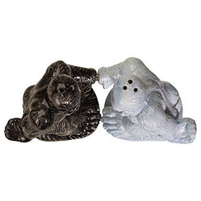 Pacific Giftware Big Foot Ceramic Salt and Pepper Shakers Set Funny Sasquatch Mythical Creature Tabletop Kitchen Accessory Hand-Painted Novelty Collectible Gift 5"H