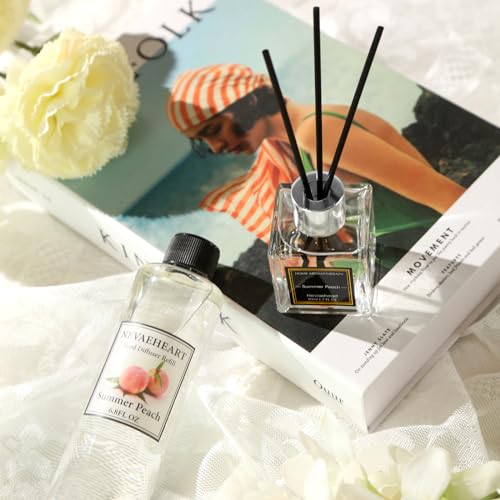 Reed Diffuser Refill, Gardenia Reed Diffuser Oil with Sticks Set, 6.8oz(200ml) Reed Diffuser Oil Refill Home Fragrance for Bedroom, Bathroom Home Decor - size: 6.8 Fl Oz (Pack of 1)