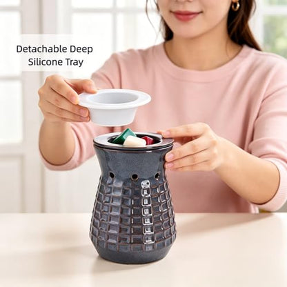 ASAWASA 2 Pcs Wax Warmer Silicone Liner, No Mess, No Scrape Way to Remove Scented, Long Lasting ，Reusable,1.97 inch in bottom diameter Plug in Wax Warmer (Small and medium-size 2pcs) ﻿ - style: 1.97 inch in bottom size