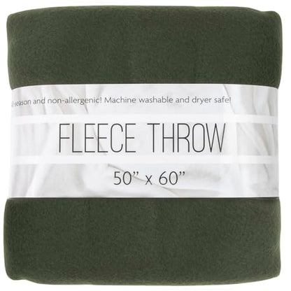 50x60 Throw Blankets, Ultra Soft Hypoallergenic Fleece Fall Throw Blanket for Livingroom, Couch, Chair, Bed, Olive Green - color: Hunter Green