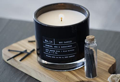 Lulu Candles | Jasmine, Oud & Sandalwood | Luxury Scented Soy Jar Candle | Hand Poured in The USA | Highly Scented & Long Lasting (11 Oz.) - size: 11 Oz.