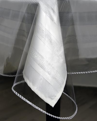 Broder Heavy Duty Clear Plastic Table Cover Protector Rectangle 60x120 – Waterproof, Oil Proof, Wipeable Vinyl Tablecloth Protector, Thick PVC, for Dining Room, Kitchen, Desk, Office, Everyday Use - size: 120" x 60" (Rectangular)
