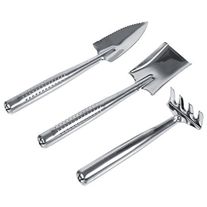 Mini Gardening Tools Set, Stainless Steel Indoor Plant Care Kit with Shovel Spade Rake for Potted Plants Houseplants
