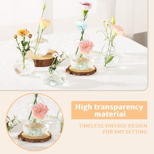 Mini Bud Vases As Wedding Centerpieces for Tables,Clear Bud Vases for Flowers,Small Flower Vases Suitable for Birthday Party,Anniversary,Wedding Reception,Baby Shower (Clear, 28PCS) - color: 28pcs