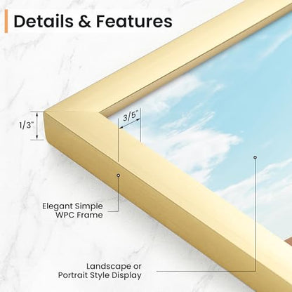 5x7 inch Picture Frame, 5x7 Photo Frames with 4x6 Removable Mat - High Definition Plexiglass - Vertical and Horizontal Display - Wall Hanging Frame - Gold, 12 Pack - color: Gold, size: 5x7, 12P