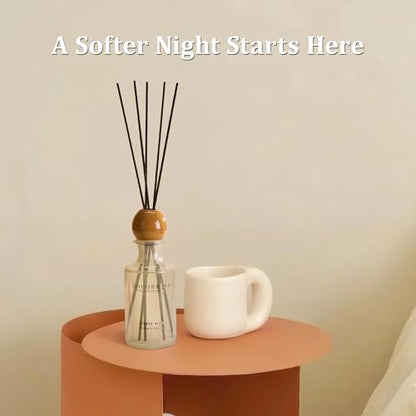 Reed Diffuser 8.5 oz Large Capacity White Pine Scent | 6 Reed Sticks, Long-Lasting, Home Fragrance Oil Diffuser for Bathroom, Bedroom & Home Décor