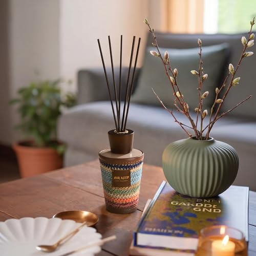 Reed Diffuser for Home, Moroccan Amber, 5.1 fl oz (150 ml) | Reed Diffuser Sticks, Decorative Glass Bottle, for Bathrooms, Bedrooms, Living Rooms and Offices, Gift Box Packaging